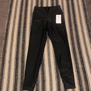 ATHLETA FAUX-LEATHER LEGGINGS